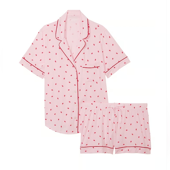 Victoria's Secret PRUCE IS FIRM Top XL Bottoms XXL in Pink Print Brand New💎 - Picture 1 of 8